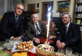 A 95 éves Rigó János köszöntése